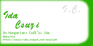 ida csuzi business card